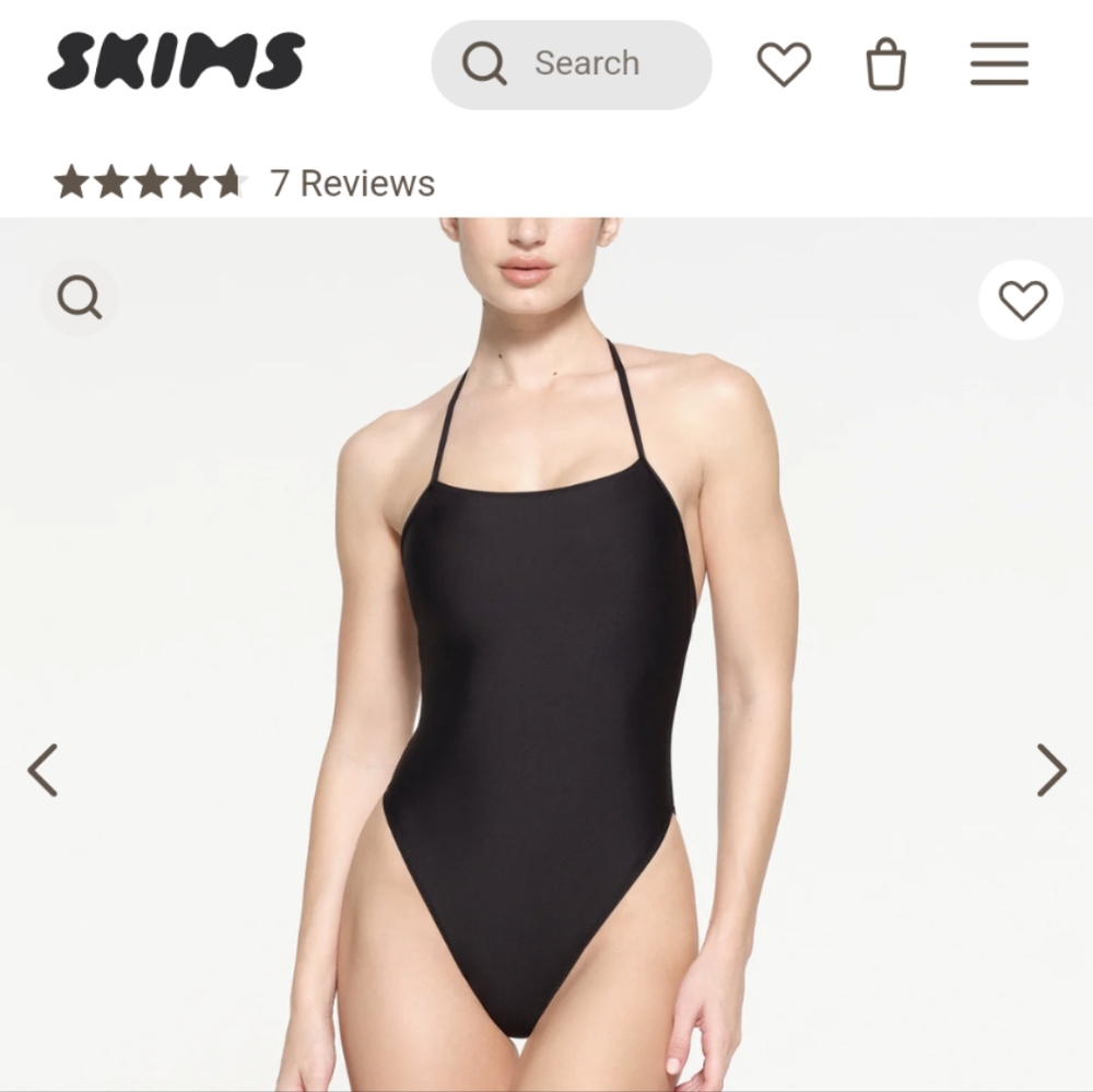 NWT- Skims Recycled Swim Cami One piece- Black